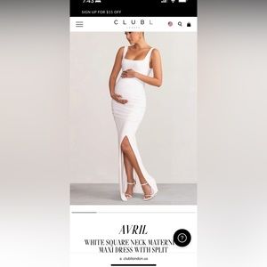 Club London white maternity dress size 6 US